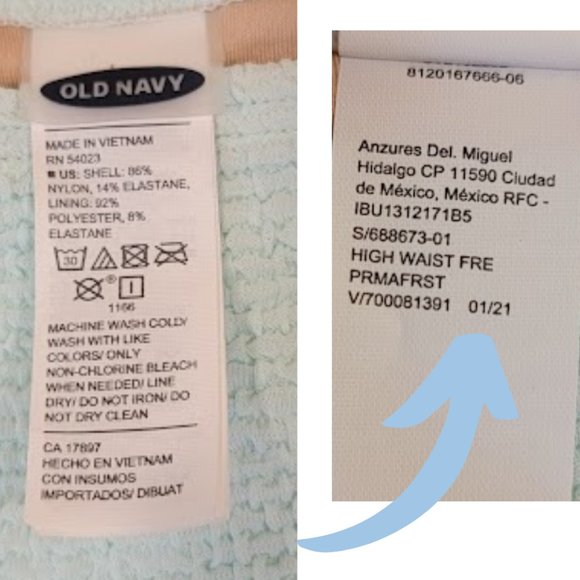 NWT- Old Navy High Waist Textured Bikini Bottom, Blue/Green, SZ: Large - Picture 8 of 12